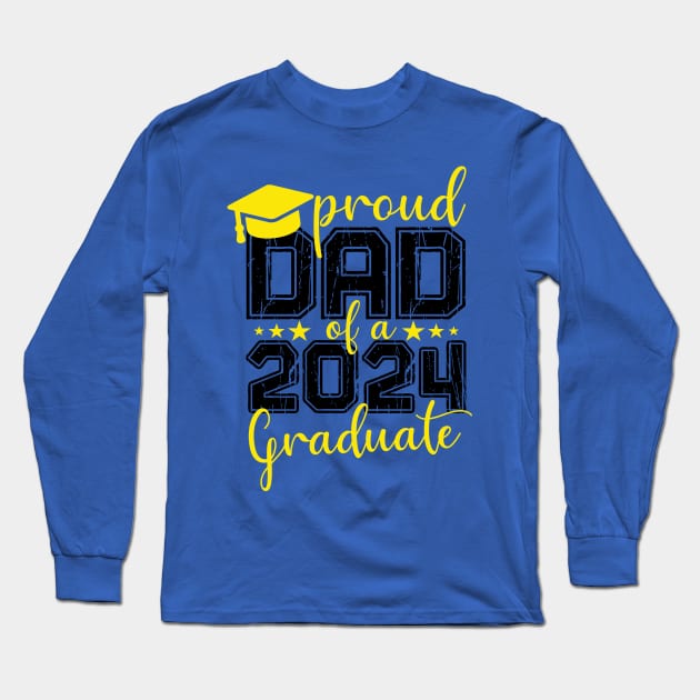 proud dad of a 2024 graduate Long Sleeve T-Shirt by Fadloulah